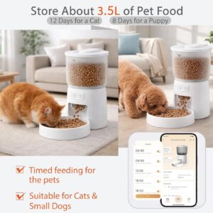 Wi-Fi Automatic Cat Feeder with App Control, 10 Meals a Day