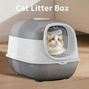 Hooded Cat Litter Box with Lid