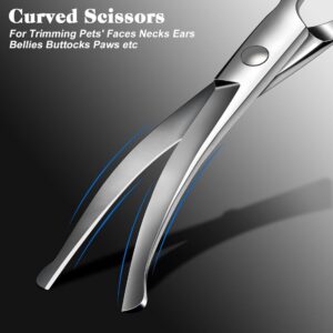4-in-1 Pet Grooming Scissors Kit with Safety Round Tips
