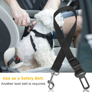 2-Pack Dog Car Seat Belt Leash, Adjustable