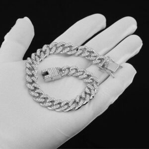 Cuban-Link Metal Dog Chain Collar, 13 mm