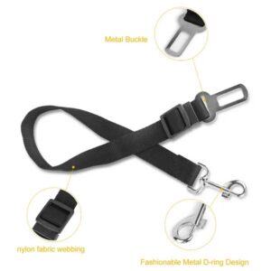 2-Pack Dog Car Seat Belt Leash, Heavy Duty