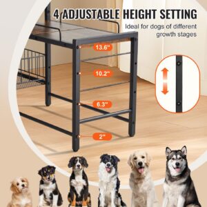 Raised Pet Feeding Station with Storage, Small