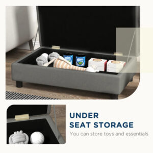 Pet Sofa Bed for Small Dogs with Storage, Light Gray