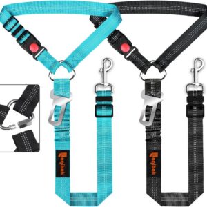 3-in-1 Dog Car Seat Belt Harness, Retractable