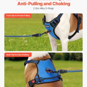 No-Pull Dog Harness with 5 ft Leash, Large