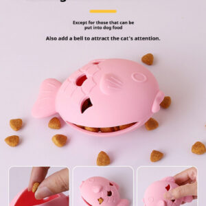 Fish-Shaped Dog Treat Dispenser Toy