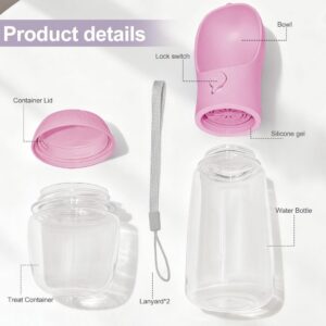 Portable Dog Water Bottle with Food Container