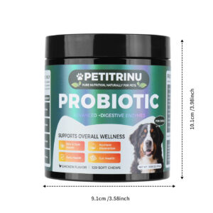Dog Probiotic Soft Chews, Chicken Flavor, 120 ct
