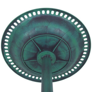 Outdoor Green Pedestal Bird Bath
