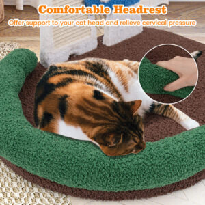 Mushroom Cat Bed with Sisal Scratch Panel
